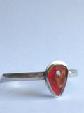 Faceted Carnelian Cuff Bracelet - Medium Size