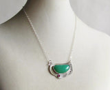 Chrysoprase and Lab Ruby Necklace