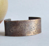 Hammered Bronze Cuff Bracelet