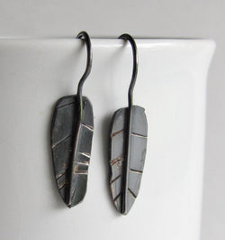 Sterling Silver Feather Earrings