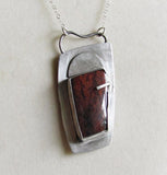 Handmade Red Plume Agate Necklace
