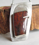 Handmade Red Plume Agate Necklace