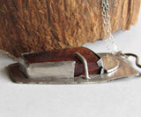 Handmade Red Plume Agate Necklace