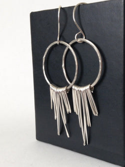 Sterling Silver Bohemian Fringe Earrings