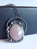 Pink Sapphire Teardrop Necklace