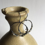 Raw Diamond Hoop Earrings