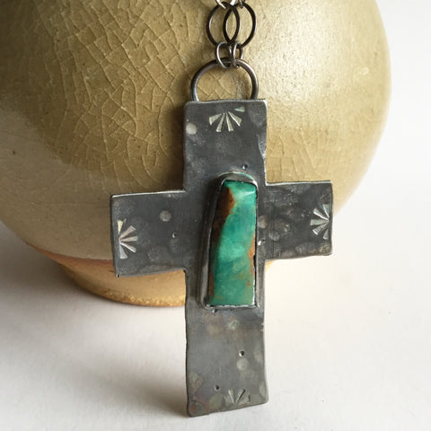 Mojave Turquoise Cross Necklace