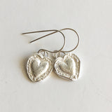 Fine Silver Heart Earrings