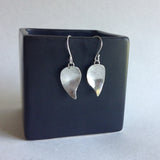 Textured Sterling Silver Leaf Earrings