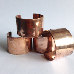 Hammered Copper Napkin Rings