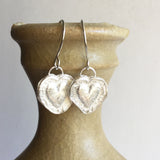 Fine Silver Heart Earrings