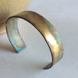 Verdigris Patina Bronze Cuff Bracelet