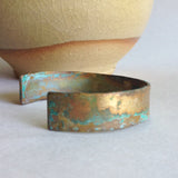 Verdigris Patina Bronze Cuff Bracelet