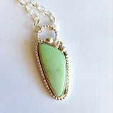Variscite Necklace with Flowers