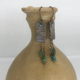 Textured Earrings with Turquoise
