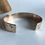 Hand Stamped Bronze Feather Cuff Bracelet