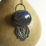 Labradorite Necklace with Fancy Detailing