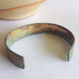 Verdigris Patina Bronze Cuff Bracelet