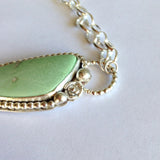 Variscite Necklace with Flowers