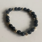 Black and Gold Stretch Bracelet