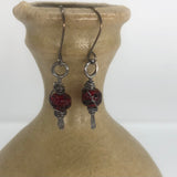 Red Glass Earrings