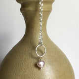 Pink Pearl Hoop Necklace