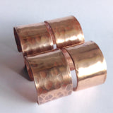 Hammered Copper Napkin Rings