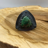 Chrysocolla Triangle Ring - Size 9