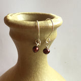 Dark Red Pearl Earrings