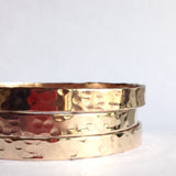 Hammered Bronze Bangle Bracelet