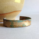 Verdigris Patina Bronze Cuff Bracelet