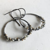 Raw Diamond Hoop Earrings
