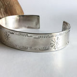 Hand Stamped Sterling Silver Cuff Bracelet