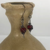 Red Glass Earrings