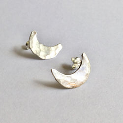 Sterling Silver Crescent Moon Earrings